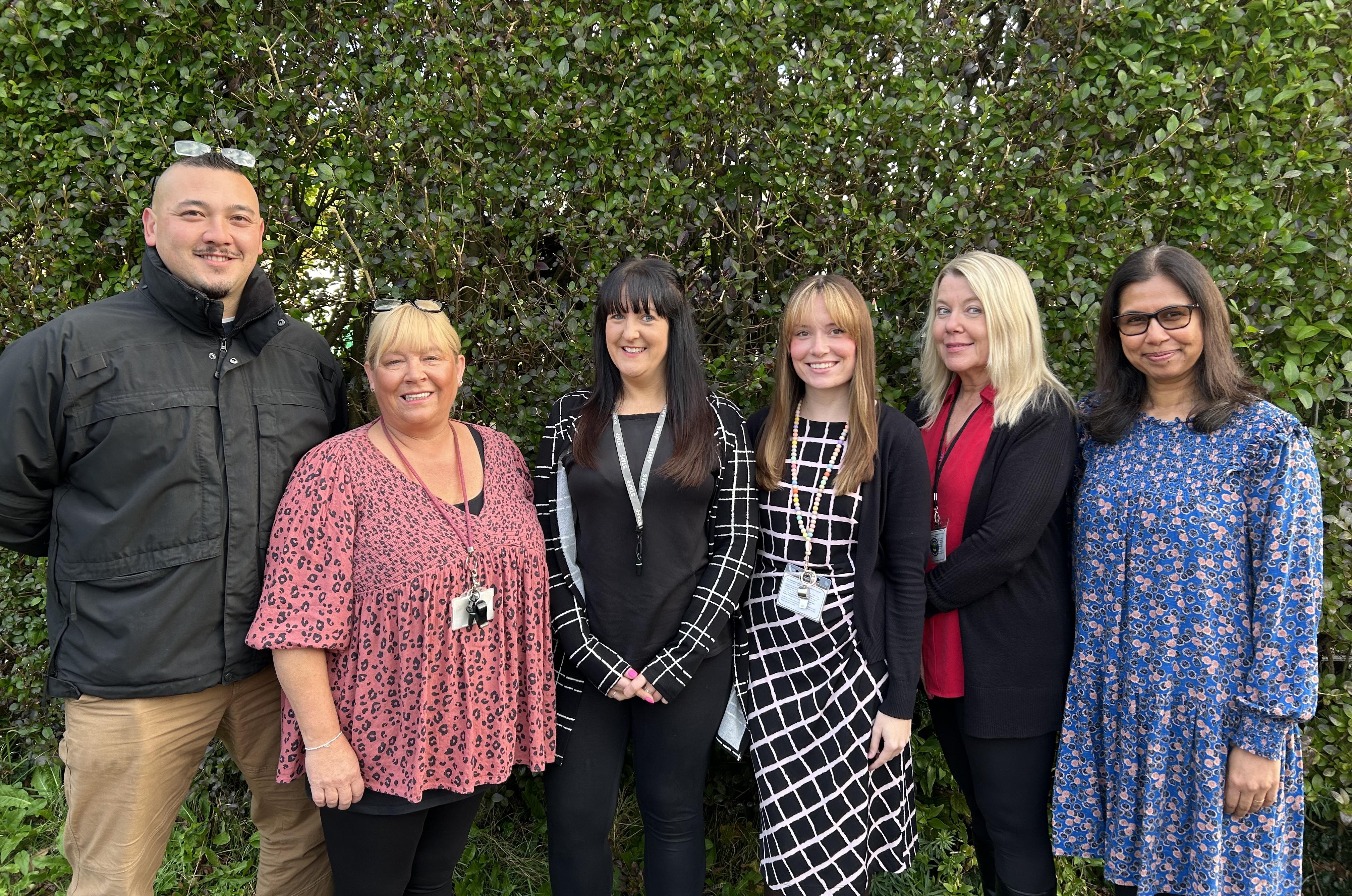 Mr Chin-Adams, Mrs Picton, Miss Drew, Miss Moore, Miss Thomas & Mrs Esufali